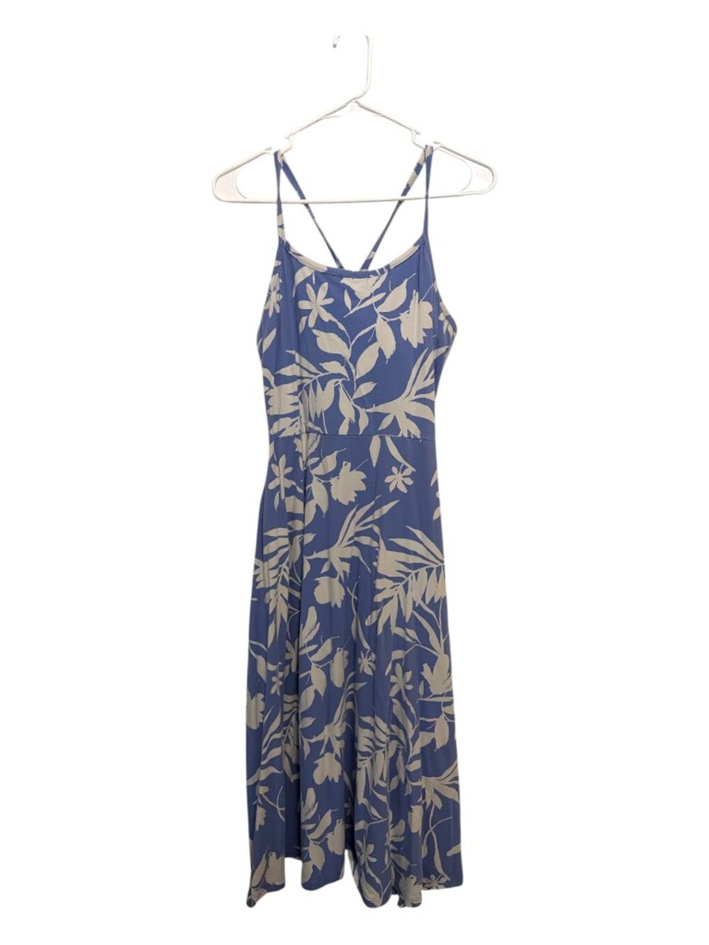 Pact Tropical Palm Wedgewood Fit & Flare Midi Dress